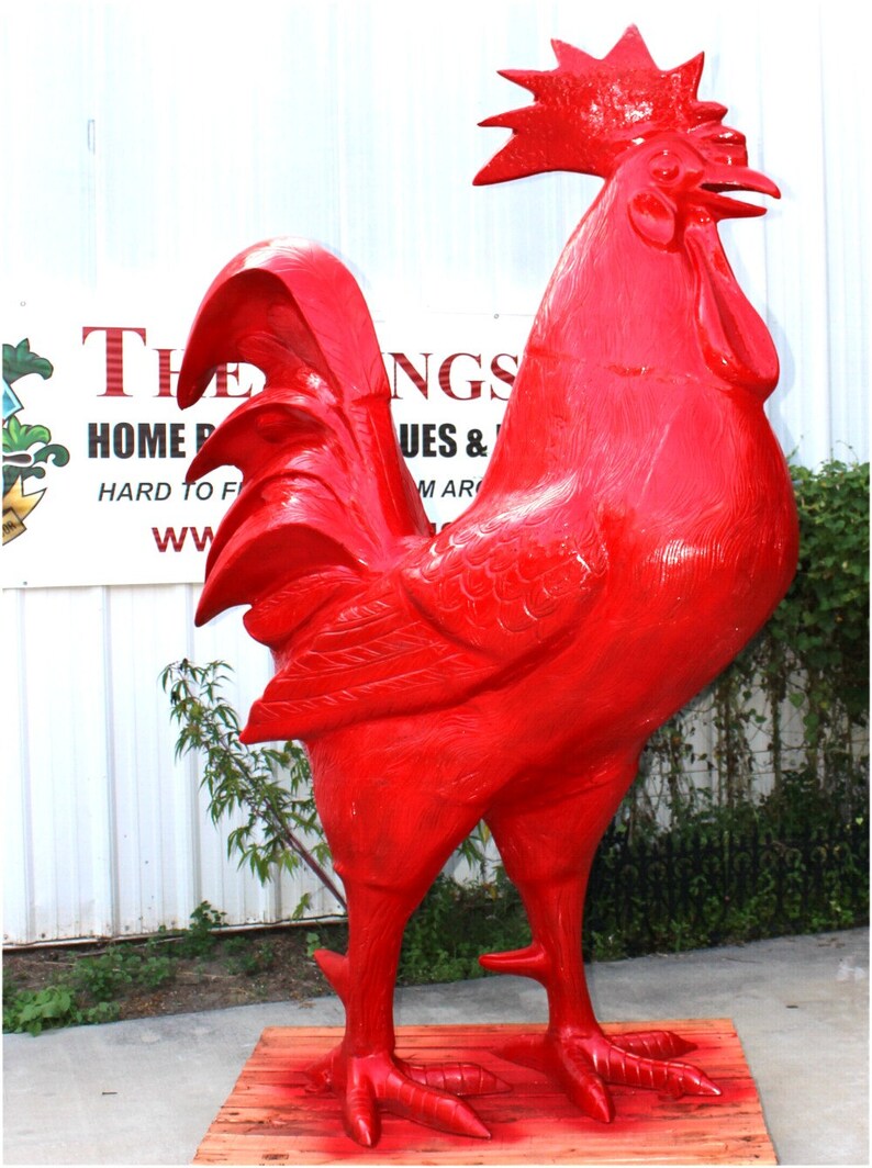 rooster chef statue