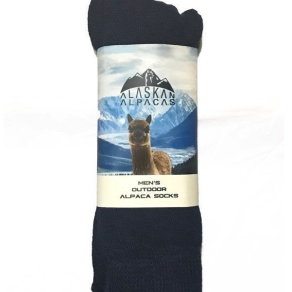 Alpaka Socken, Alpaka Wandersocken, Alpaka Socken für Männer, Alpaka Socken für Frauen - XL, Stiefelsocken, Unisex Socken KAKAO BRAUN