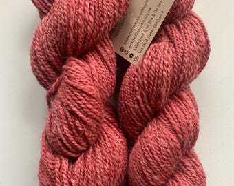 Alpaca Merino Wool Handspun Yarn DK Sport Weight, Crochet, Knit, Weaving Yarn,  Soft Red Yarn, Yarnshackllamasohio 186 yards, 3.5 ounce