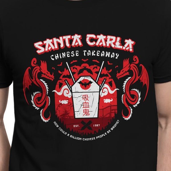 Santa Carla Chinese Takeaway T-Shirt: Unisex Graphic Tee