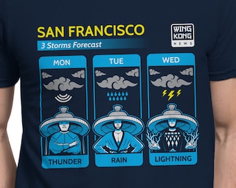 Three Storms T-SHIRT / Weather Forecast / San Francisco / Unisex