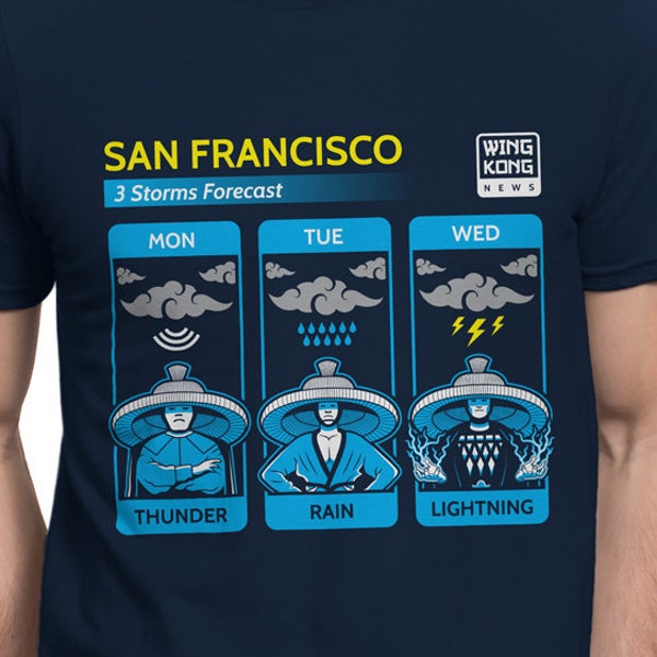 Three Storms T-SHIRT / Weather Forecast / San Francisco / Unisex