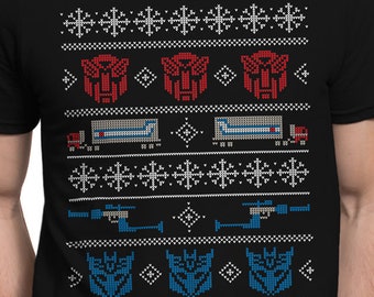 In Disguise Christmas T-SHIRT / Ugly Sweater / Robots / Unisex