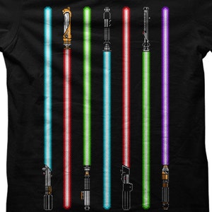 Lightsaber T-SHIRT / Choose Your Saber / Lightsaber / 8bit / Retro / Pixels / Unisex T-Shirt