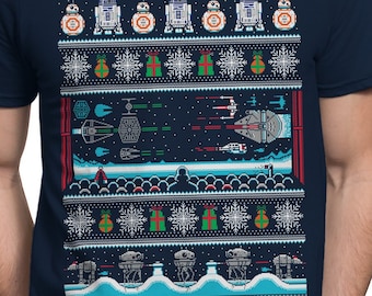 Sci Fi Ugly Sweater T-SHIRT / All I Want for Christmas / Festive / Unisex