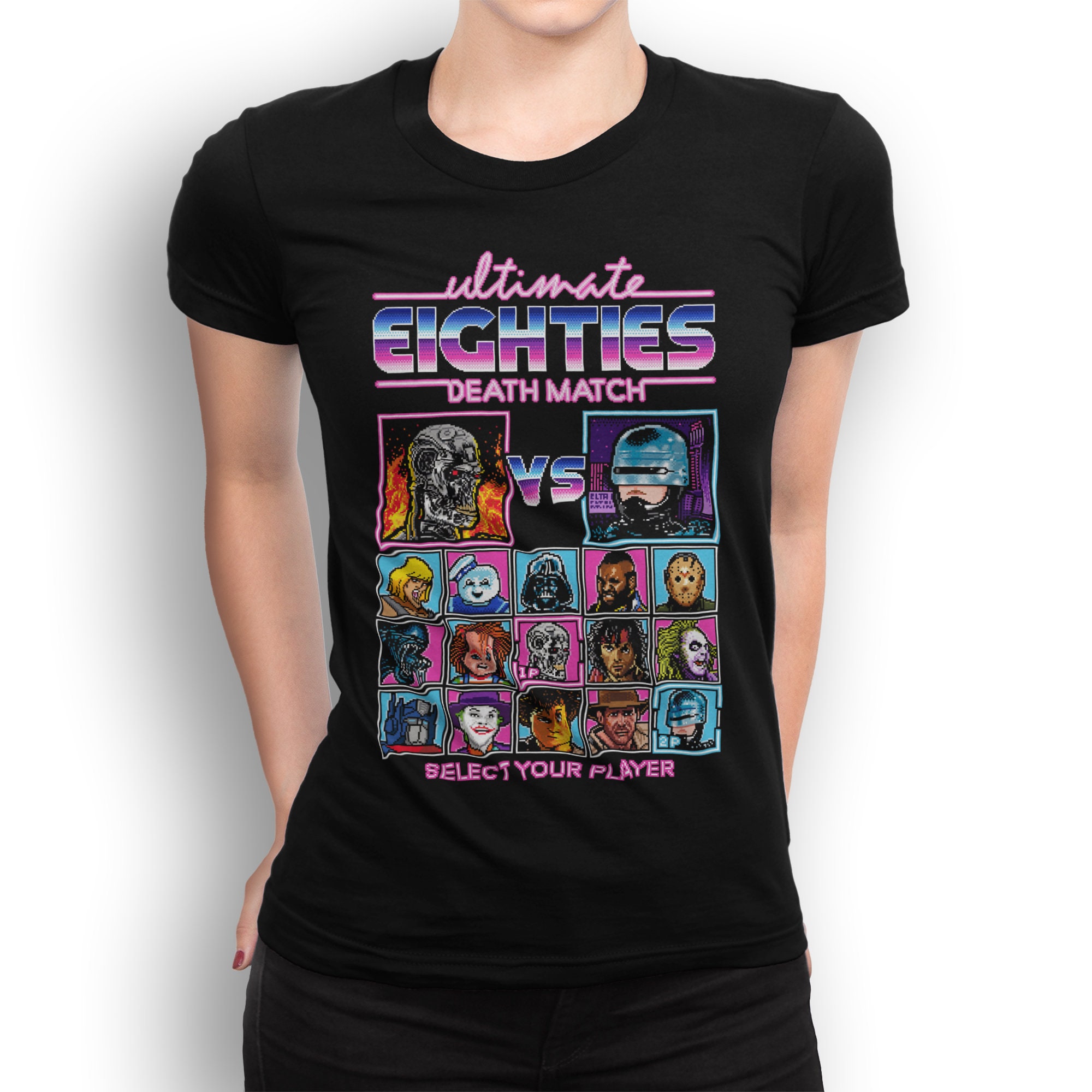Eighties Death Match T-SHIRT / Retro Gaming / Movies / 8-bit