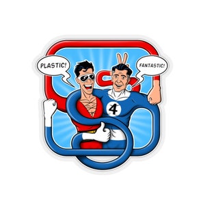 Plastic Fantastic Kiss-Cut STICKER / Comics / Transparant of wit