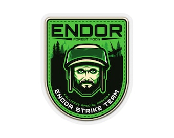 Endor Kiss-Cut STICKER / Military Patch Style / Transparent or White