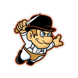 Clockwork Orange Kiss-Cut STICKER / Mario / Transparent oder Weiß