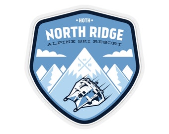 North Ridge Kiss-Cut STICKER / Hoth / Skiën / Transparant of wit