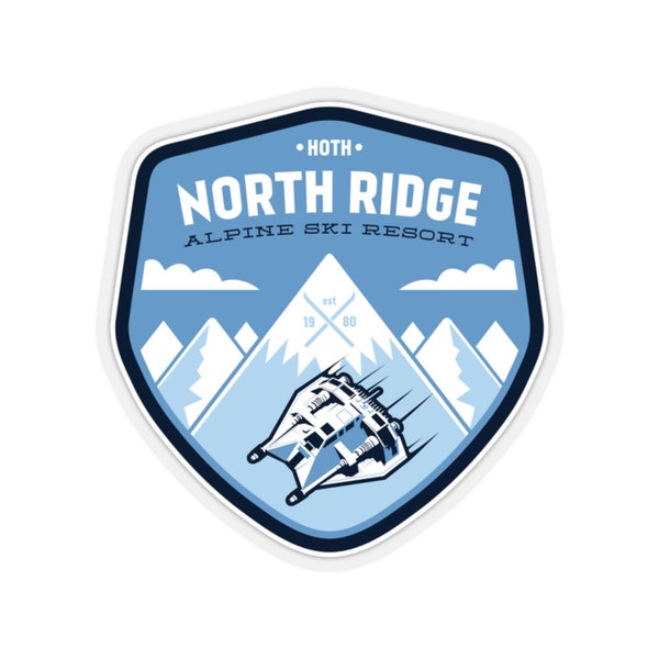 North Ridge Kiss-Cut STICKER / Hoth / Skiing / Transparent or White