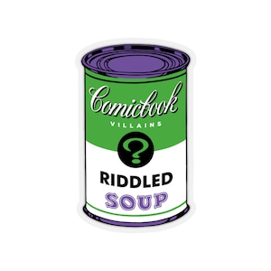 Riddler Soup Kiss-Cut STICKER / Super Hero / Transparent or White