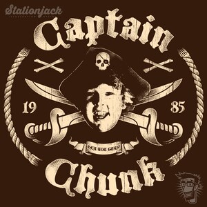Captain Chunk T-SHIRT / Pirate / Eighties / Unisex / Tank image 4