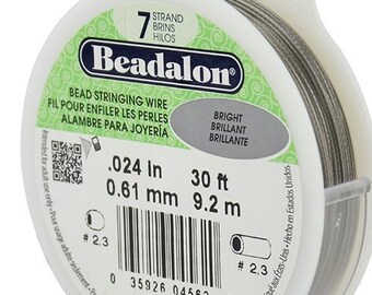Beadalon 7 Strand Beading Wire .024 30ft Spools  Beading String  Beadalon 7 24 30 - Beading Wire