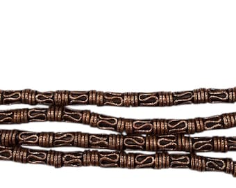 1 Strand,  Genuine Copper Tube Shape  Beads 13mmX9mmCylinder Bead Strand .CP35
