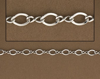 May include: Silver chain with a twisted oval link design.