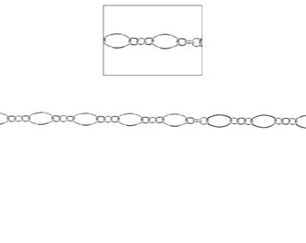 May include: Silver chain with oval links.