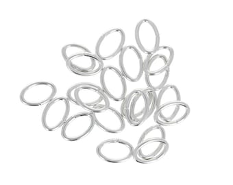 20 PCS, 3.5x5.5mm 20GA Sterling Silver Oval Jump Rings, Open Jump Ring, Wholesale Jump Rings, Sterling Silver Findings