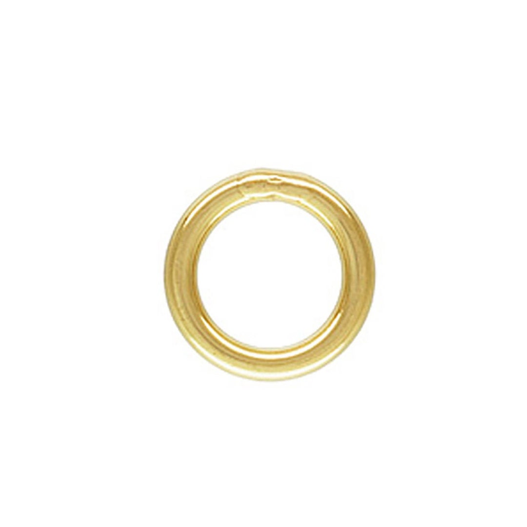 Genuine 14kt Gold, 5mm 22 Gauge Closed Jump Ring, 1 Piece, Real