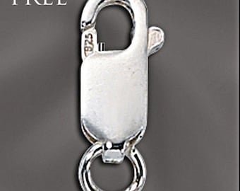 Sterling Silver 925 Lobster Claw Clasp 5pcs Made in Italy Wholesale All Sizes - Free Shipping !