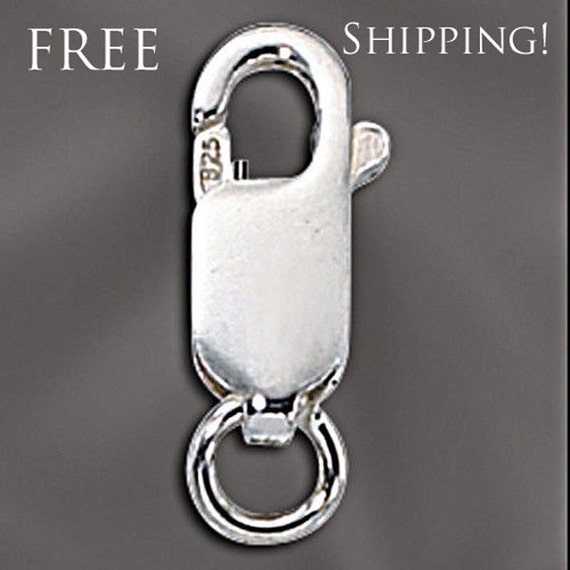 Sterling Silver 925 Lobster Claw Clasp 5pcs Made in Italy