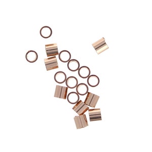 100 PCS, Rose Gold Filled Crimp Beads, Rosr Gold filled Findings, 2mm gold Filled Beads, 2x2 Crimps, Crimp Beads, 14k Rose Gold Crimps