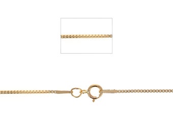 Gold Filled 1mm Box, 14k Gold Filled, Chains, All Lengths, 16",18",20",24" Genuine 14 karat Gold Filled. Made in USA