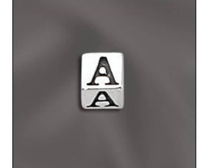 Sterling Silver Letter Beads, 4.5mm Alphabet Blocks, .925 Sterling ...