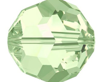 Swarovski Crystal Bead, 4mm, Crystal Beads, 20PCS, Swarovski Crystal Jewelry, Swarovski Round Beads, Chrysolite, 5000, Wholesale Swarovski