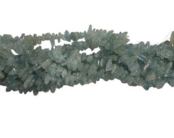 Aquamarine chips - Aquamarine  Beads for Making Jewelry -Aquamarine  Chips 6-7mm, Aquamarine Stone Genuine Natural Stone