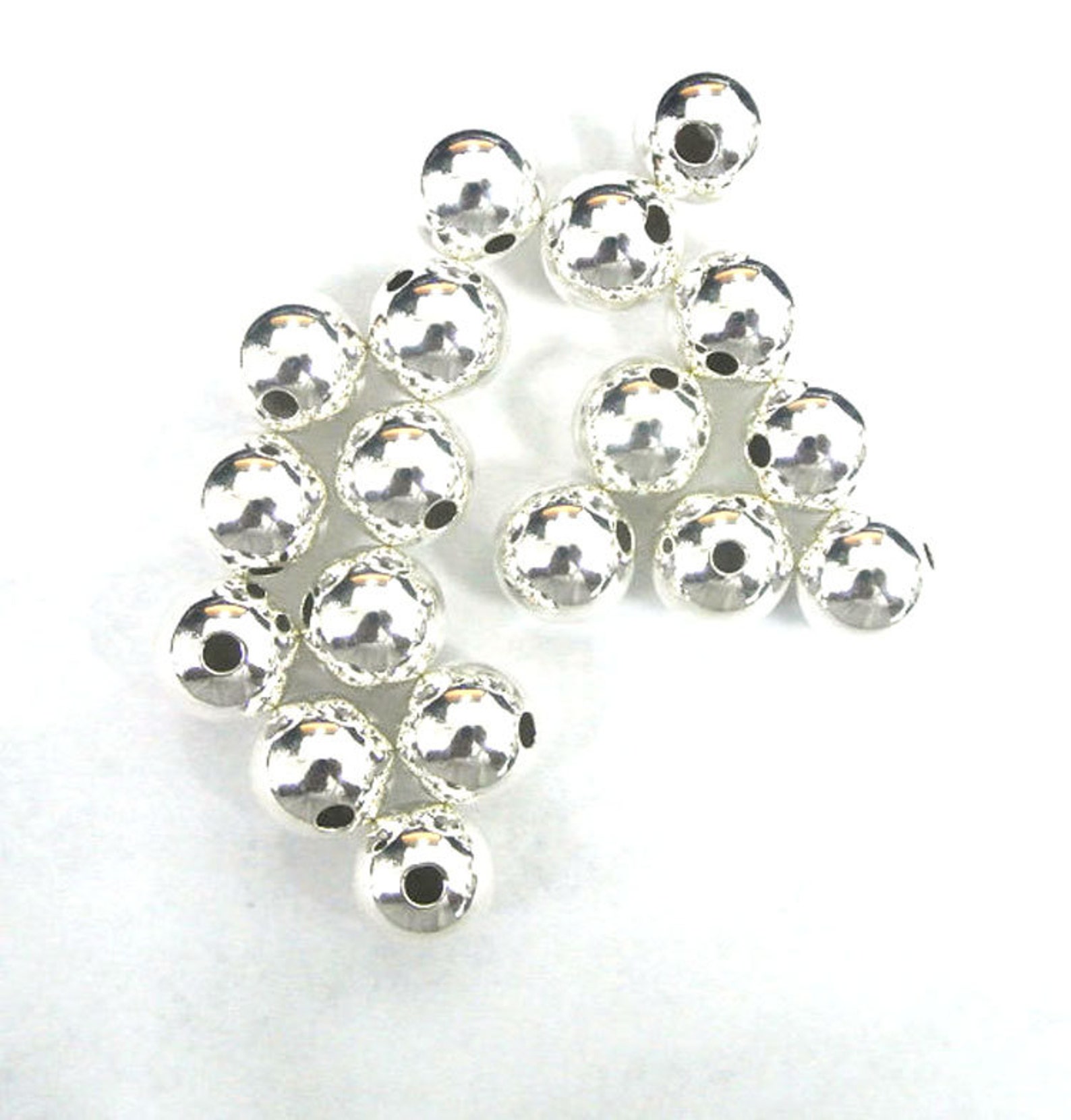 Sterling Silver Beads 10mm Sterling Silver Round Beads 925 Etsy