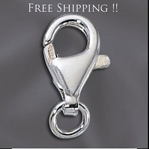 5PCS 9mm Sterling Silver Lobster Trigger Clasp - 925 sterling silver, Free Shipping, Wholesale 9 mm Silver Finding