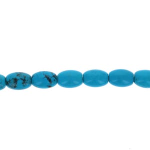 Barrel Turquoise beads, 14x10mm Oval Beads, 1 Strand (16&quot;),  Magnesite Ball beads, Howlite Turquoise, Wholesale beads, A+ Quality Turquoise