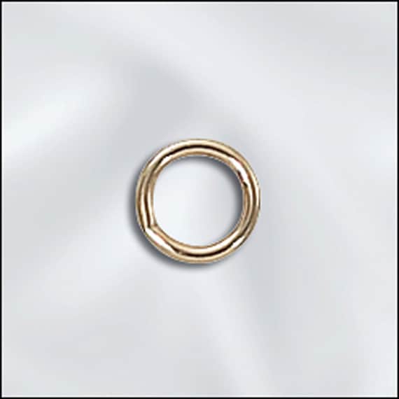 10pcs 6mm 22ga CLOSED 14k Gold Filled Jump Ring, Close Jump Ring