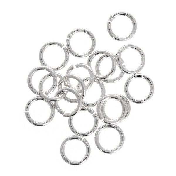 25 pcs - 4mm, 22gauge, Open Jump Rings, Sterling Silver Thin Jump Rings, Small, Split Open, Loops, Wholesale