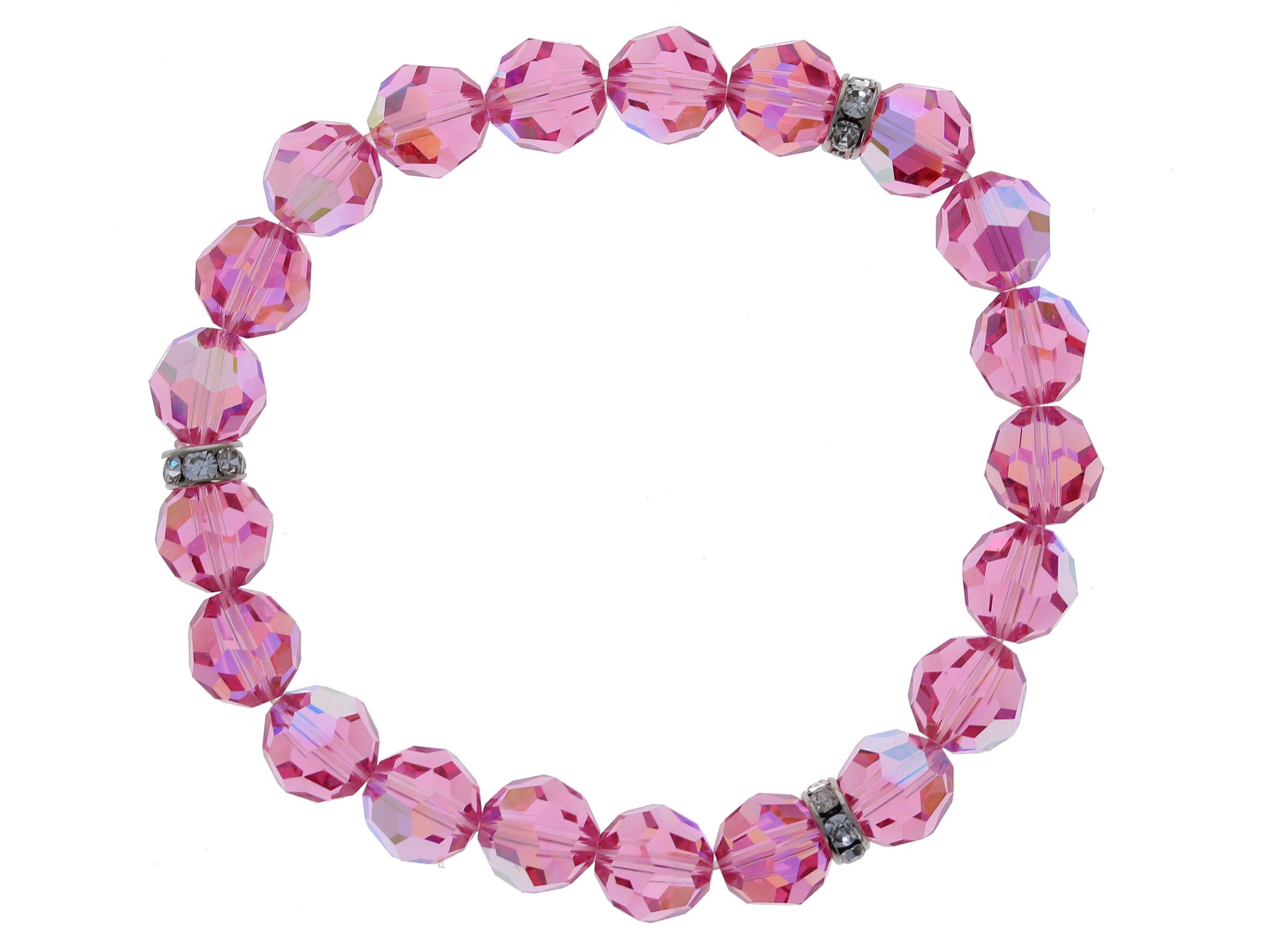 NWB Swarovski Millenia Bracelet, Octagon Cut, Pink, Rhodium