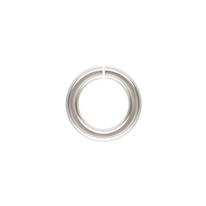 May include: Silver jump ring, a circular metal ring used for connecting jewelry components.