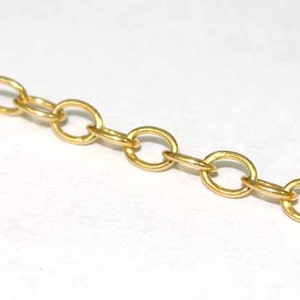 Gold Filled Chain by the Foot Cable chain, Extension Chain, Chain for making jewelry, 14kt gold Filled, 3 Feet, GF2207 image 2