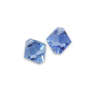 Swarovski Top Drilled Crystal Bicones, 8mm 6301 Swarovski Top Drilled crystal, Light Sapphire 6301, Crystal Bicone Beads, 24pcs
