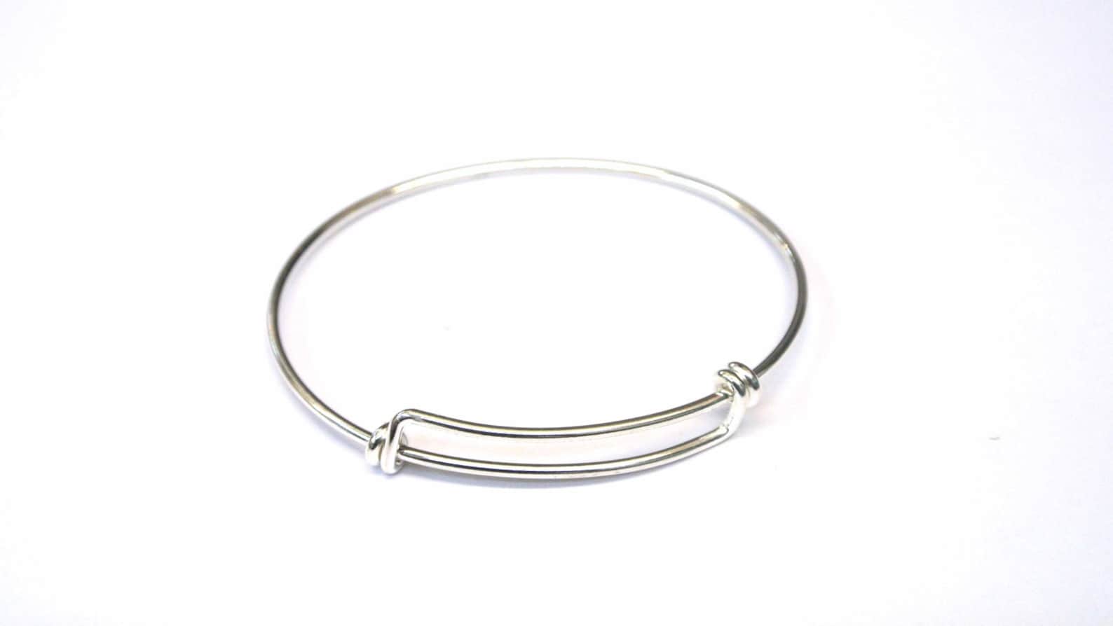 Sterling Silver Adjustable Bangle Bracelet ,SMALL SIZE ,sterling Silver