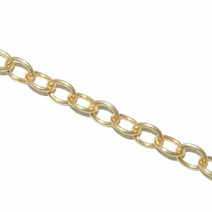 Gold Filled Chain by the Foot Cable chain, Extension Chain, Chain for making jewelry, 14kt gold Filled, 3 Feet, GF2207 image 3