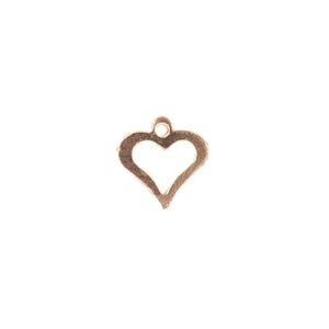 Ciondolo a forma di cuore in oro, autentico oro 14 carati, ciondolo a forma di cuore aperto, ciondolo delicato, ciondolo a forma di cuore in oro, perfetto per una collana o un braccialetto!