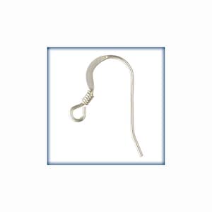 Sterling Silver Ear Wires, Silver Earring Hooks, Coil Earwire, Fish Hooks for Making Earrings, 25 PAIR of Sterling Ear Wires, Wholesale