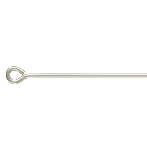 10pc, 3inch, 24ga, Sterling Silver Eye Pins, Long, Open Loop, Stick Pins, for jewelry design, make pendants, earrings