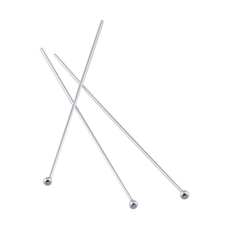 Sterling Silver Ball Headpins, 2 / 22 Guage,100 PCS, Headpin, Head Pins, Ball Pin 22GA, 22 GA, Jewelry Repair, Wholesale Headpins, BALLPIN Bild 1