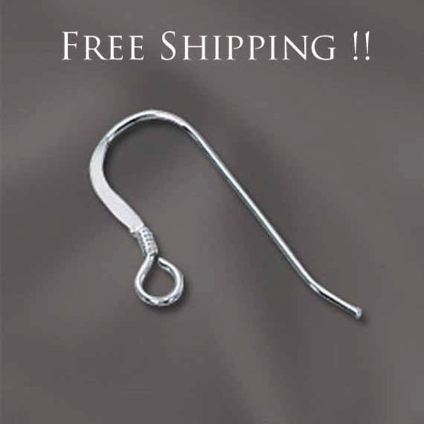 Sterling Silver Ear Wires, Silver Earring Hooks, Earring Backs, Fish Hooks for Making Earrings, 10 PAIR of Sterling Ear Wires