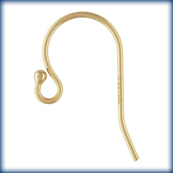 Gold Filled Ball End Ear Wire 100 Pairs 14kt Earring Finding Gold Filled Earwire  Earring Hook Gold Filled Ball End Ear Wire, GF118 
