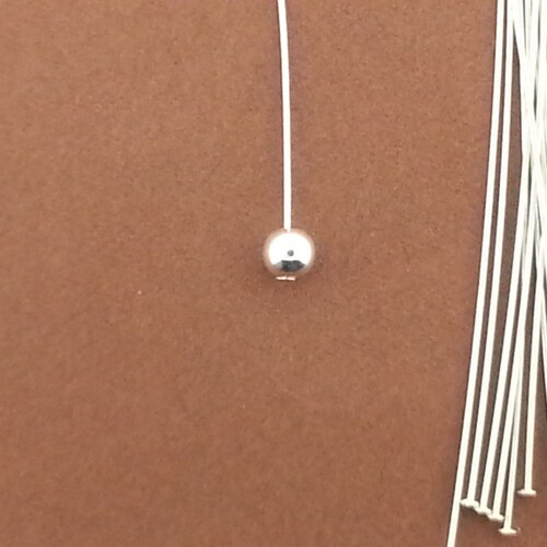 Sterling Silver Headpins, 22 GA Sterling Silver Head Pins, 2