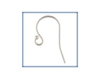 Sterling Silver Earwires, Silver Ball End Ear Wires, 50 pairs, Earwires, Ball End Ear Wire, 925 Earring Wires, Silver Earring Hooks