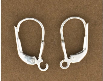 Boucles d'oreilles en argent sterling, Composants d'accessoires de boucles d'oreilles, Fond de levier en argent sterling .925, Apprêts en argent, Gros crochets d'oreilles, SS0901